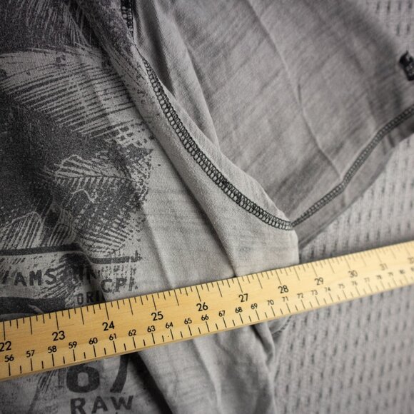 4XL Projek Raw Grunge Tee Mens Grey Y2K - Picture 6 of 8